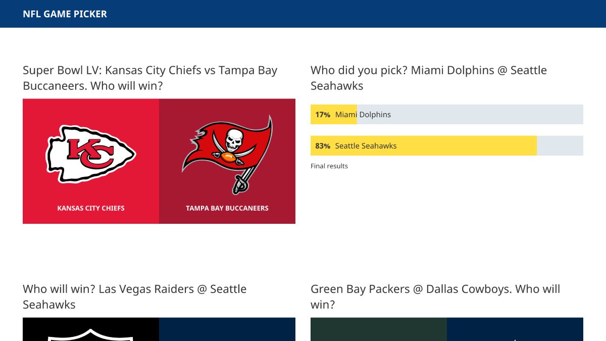 NFL Game picker